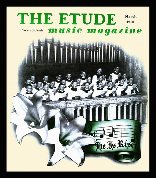 Cover art from the March 1940 edition of Etude magazine featuring a boys church choir. Poster Print by unknown - Item # VARBLL0587435526 Cover art from the March 1940 edition of Etude magazine featuring a boys church choir. Poster Print by unknown - Item # VARBLL0587435526