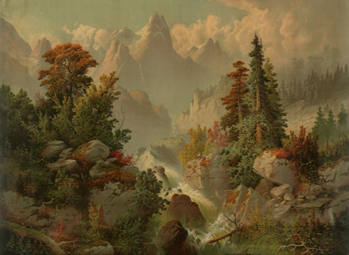 Cascade in the Rocky Mountains Poster Print - Item # VARBLL058756866L