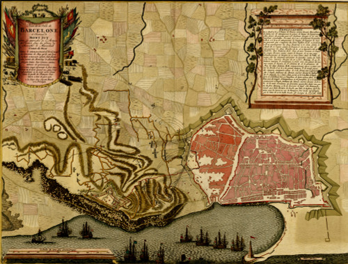 Barcelona Spain, Defenses - 1700 Poster Print - Item # VARBLL058758138L