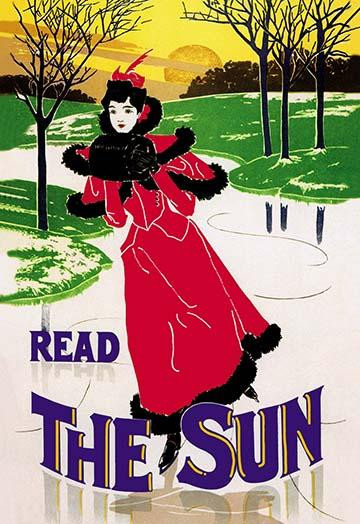 This vintage poster is an example of "Affiche Artistique", advertising the Boston publication "The Sun".  The artist was Louis Rhead.  The poster was published around 1900. Poster Print by Louis Rhead - Item # VARBLL0587026197