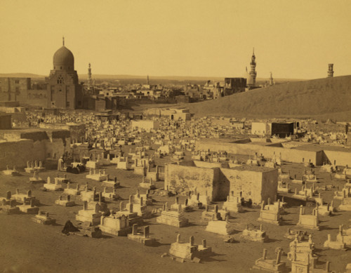 Cemetery with tombs and minarets in background, Egypt. Poster Print - Item # VARBLL058753991L