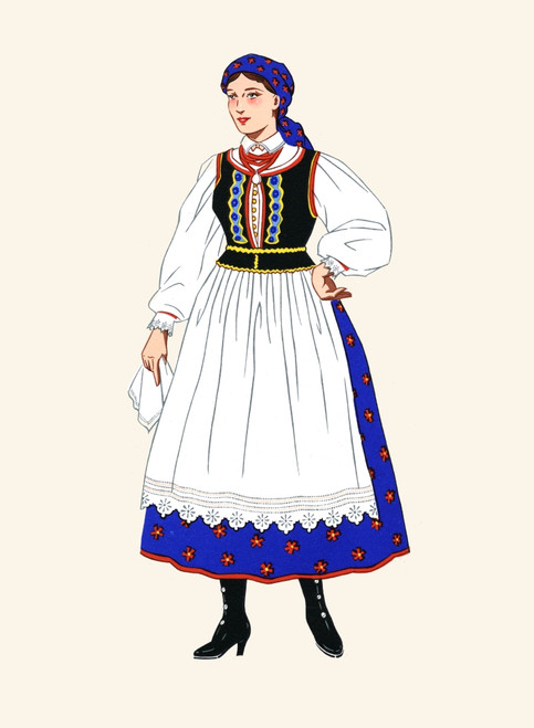 National Costumes of Poland Poster Print by Lepage-Medvey