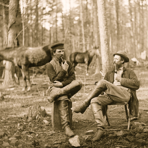 Brandy Station, Virginia. Discussing the probabilities of the next move Poster Print - Item # VARBLL058745593L