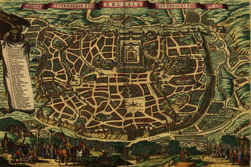 Elevation map of Jerusalem in 1666 Poster Print - Item # VARBLL058758349L