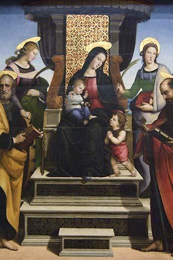Madonna and Child Enthroned with Saints, altarpiece Poster Print by Raphael - Item # VARBLL058760812L