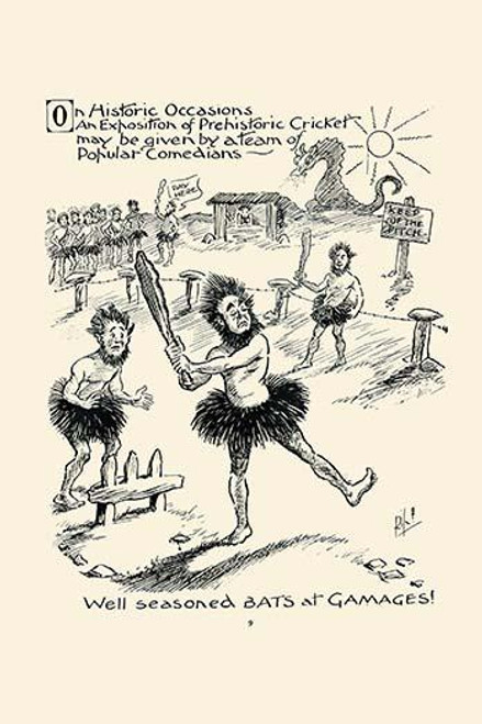 Set up an exposition of cavemen to demostrate crickets history. Poster Print by RIP - Item # VARBLL0587315857 Set up an exposition of cavemen to demostrate crickets history. Poster Print by RIP - Item # VARBLL0587315857