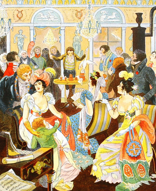 Magician in a public salon performance Poster Print - Item # VARBLL058739627x
