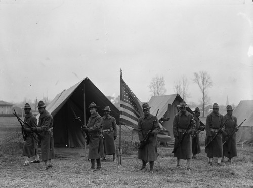 African American soldiers drill with Rifles & Bayonet's Poster Print - Item # VARBLL0587630302