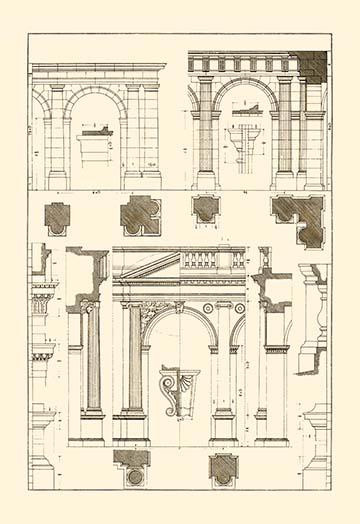 Architectural Drawings of Renaissance Architecture Poster Print by J. Buhlmann - Item # VARBLL0587090731