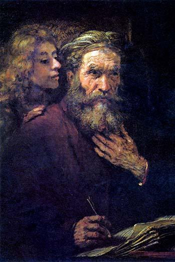 Evangelist Mathew and the Angel Poster Print by Rembrandt  Van Rijn - Item # VARBLL0587264497