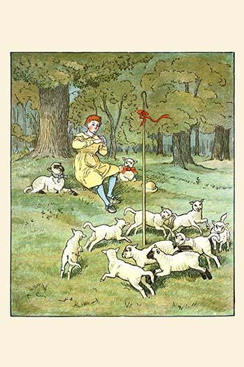 Shepherd lays his flute for lambs Poster Print by Randolph  Caldecott - Item # VARBLL0587317086