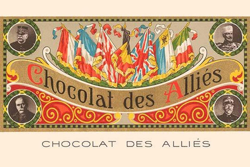 World War one era chocolate bar wrapper from France showing great world leaders. Poster Print by unknown - Item # VARBLL0587334398