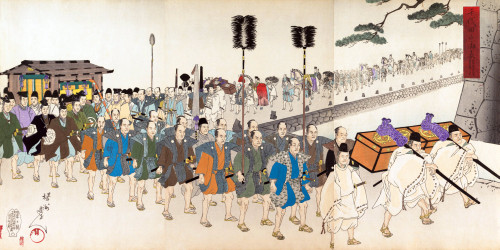 Procession at Chiyoda castle with priests and samurai Poster Print by Chikanobu - Item # VARBLL0587651237