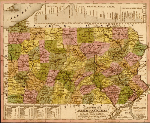 Pennsylvania - 1844 Poster Print