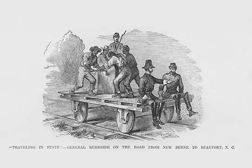 General Burnside on Railroad Track conveyance Poster Print by Frank  Leslie - Item # VARBLL0587324953