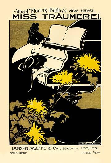 An advertising poster announcing the publication of the book Miss Traumerei by Albert Morris Bagby.  Ethel Reed was an internationally recognized American graphic artist and designed this poster. Poster Print by Ethel Reed - Item # VARBLL058700682x