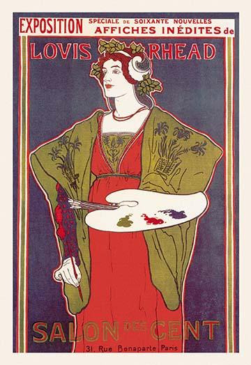 Poster for the 1897 exhibition which featured 60 maquettes and was described in the publication La Plume.  This is regarded as one of Rhead's best works. Poster Print by Louis Rhead - Item # VARBLL0587014628