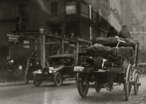 P.M. Delivery boys on Tremont Street, "getting a hitch." Poster Print - Item # VARBLL058754684L