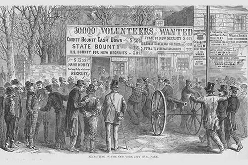 New York Recruiting Station in City Park Poster Print by Frank  Leslie - Item # VARBLL0587332018