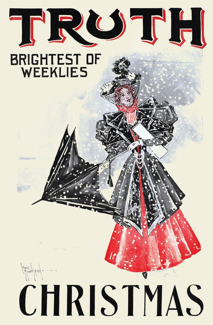 A woman stands holding an umbrella. Poster Print - Item # VARBLL0587417226