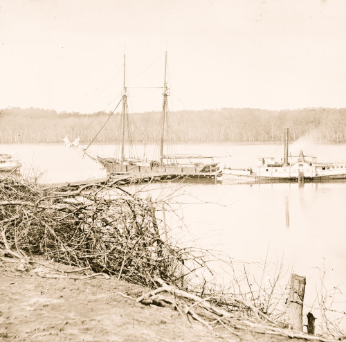 City Point, Va., vicinity. Medical supply boat Planter at General Hospital wharf on the Appomattox Poster Print - Item # VARBLL058745315L