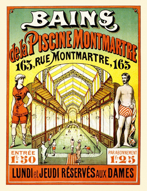 Advertisement for Public Baths at Montmartre Poster Print - Item # VARBLL0587395842