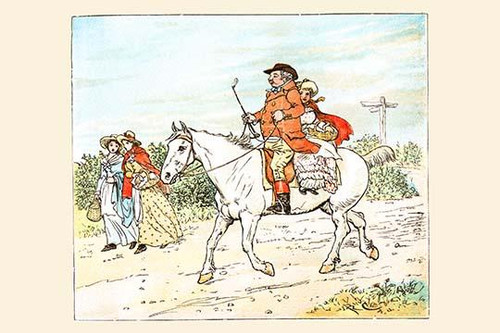 Farmer trotting with his daughter on his horse Poster Print by Randolph  Caldecott - Item # VARBLL0587316683