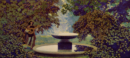 Knave of Hearts - Lute Player by a fountain Poster Print - Item # VARBLL058759607L