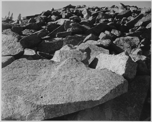 Rock formation "Moraine Rocky Mountain National Park" Colorado 1933 - 1942 Poster Print by Ansel Adams - Item # VARBLL0587400897