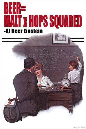 Student writes on blackboard while man flirts with teacher the equation to be Einstein's Poster Print by Wilbur Pierce - Item # VARBLL0587209291