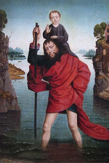 Saint Christopher and the Infant Christ Poster Print by Dieric Bouts - Item # VARBLL058760478L