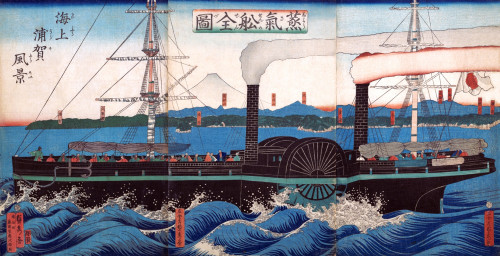 Steamship off Kanazawa Poster Print by Sadahide - Item # VARBLL0587651539