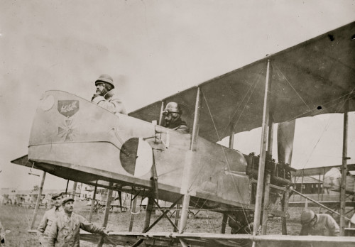 Capt. Berthaut and Capt. Hoppe in front of German Bi-Plane Poster Print - Item # VARBLL058751480L