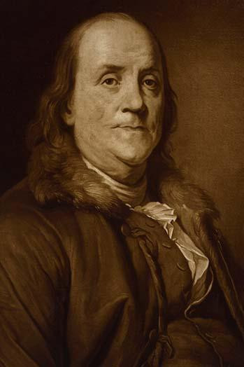 Benjamin Franklin, head-and-shoulders portrait, facing slightly right, wearing fur collar Poster Print by Joseph-Siffrede Duplessis - Item # VARBLL0587335572