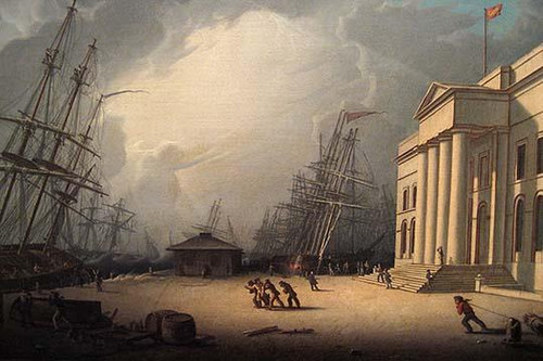The Custom House at Greenock Scotland Poster Print by Robert Salmon
