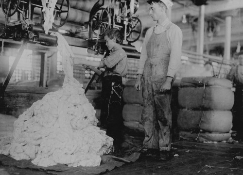 Young boy on warping machine Elk Cotton Mills. Poster Print - Item # VARBLL058754929L