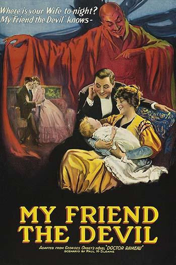 Woman holds an infant with the supposed father while the devil looms overhead Poster Print by Unknown - Item # VARBLL058762559L