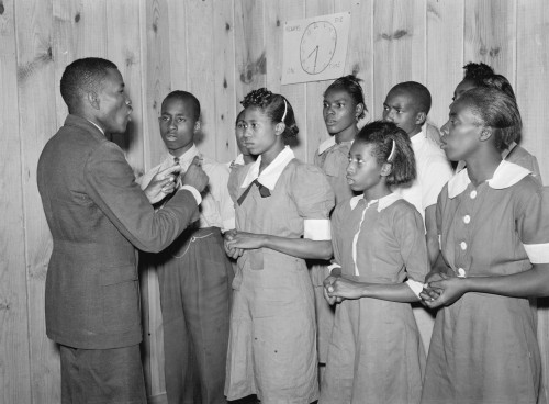 African American School choir led by Robert Pierce, school principal. They won state championship. Gee's Bend, Alabama Poster Print - Item # VARBLL058745009L