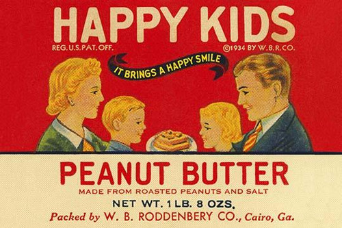 The original bottle label to a jar of peanut butter. Poster Print by Unknown - Item # VARBLL058725176x