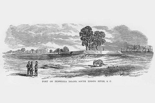 Fort on Fenwick's Island, South Edisto River, South Carolina Poster Print by Frank  Leslie - Item # VARBLL0587328312