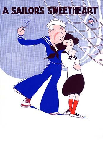 A sailor holds his girlfriend. Poster Print by J.R. - Item # VARBLL0587335297