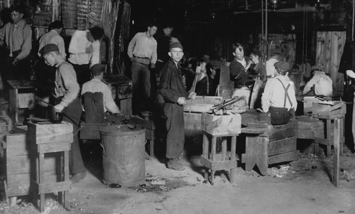 Night scene in Cumberland Glass Works, Bridgeton, N.J. Poster Print - Item # VARBLL058754999L