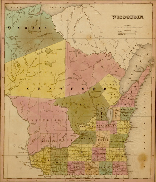 Wisconsin - 1844 Poster Print - Item # VARBLL058758076L