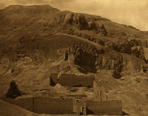 Thebes - Deir-el-Medine; Temple carved into mountainside. Poster Print - Item # VARBLL058754069L