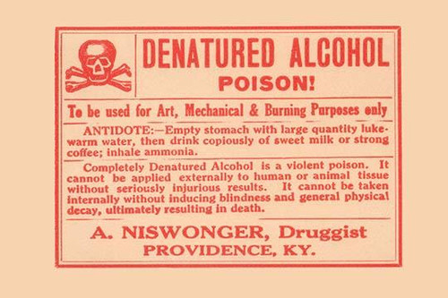 A 1920's pharmacy bottle label.  Many of these were quack cures and the main ingredient often was alcohol. Poster Print by Unknown - Item # VARBLL0587283173