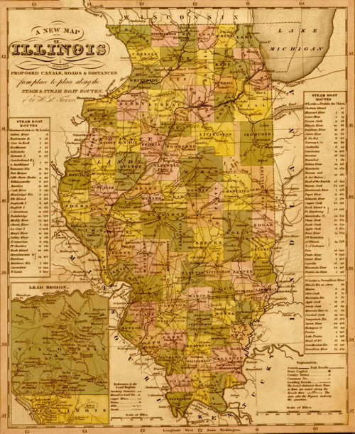 Illinois - 1844 Poster Print - Item # VARBLL058758073L