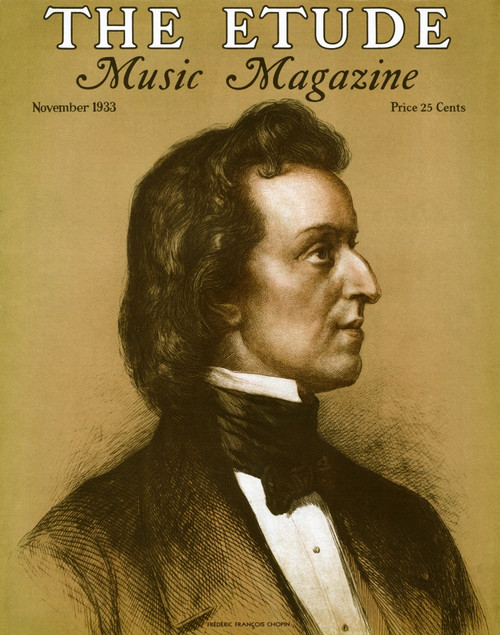 Cover art from the November 1933 edition of Etude magazine featuring Frederic Francois Chopin Poster Print - Item # VARBLL0587435623
