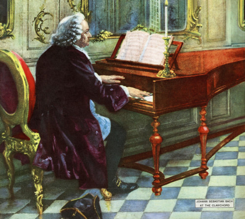 Johann Sebastian Bach at the Clavichord Poster Print by unknown - Item # VARBLL0587435852 Johann Sebastian Bach at the Clavichord Poster Print by unknown - Item # VARBLL0587435852