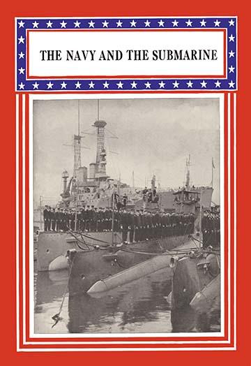 World War 1 sailors standing at attention on their submarines and a battleship.  Taken from an American propaganda magazine cover. Poster Print by unknown - Item # VARBLL058701329x