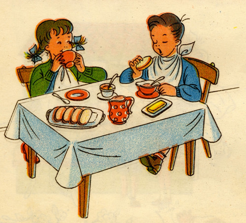 Boy & Girl have breakfast Poster Print - Item # VARBLL058759516L